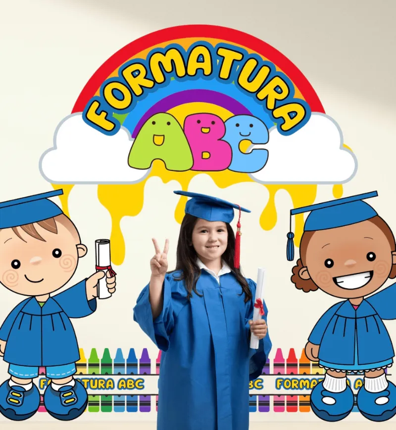Kit Formatura ABC: painel e lembrancinhas em PDF — capa do material