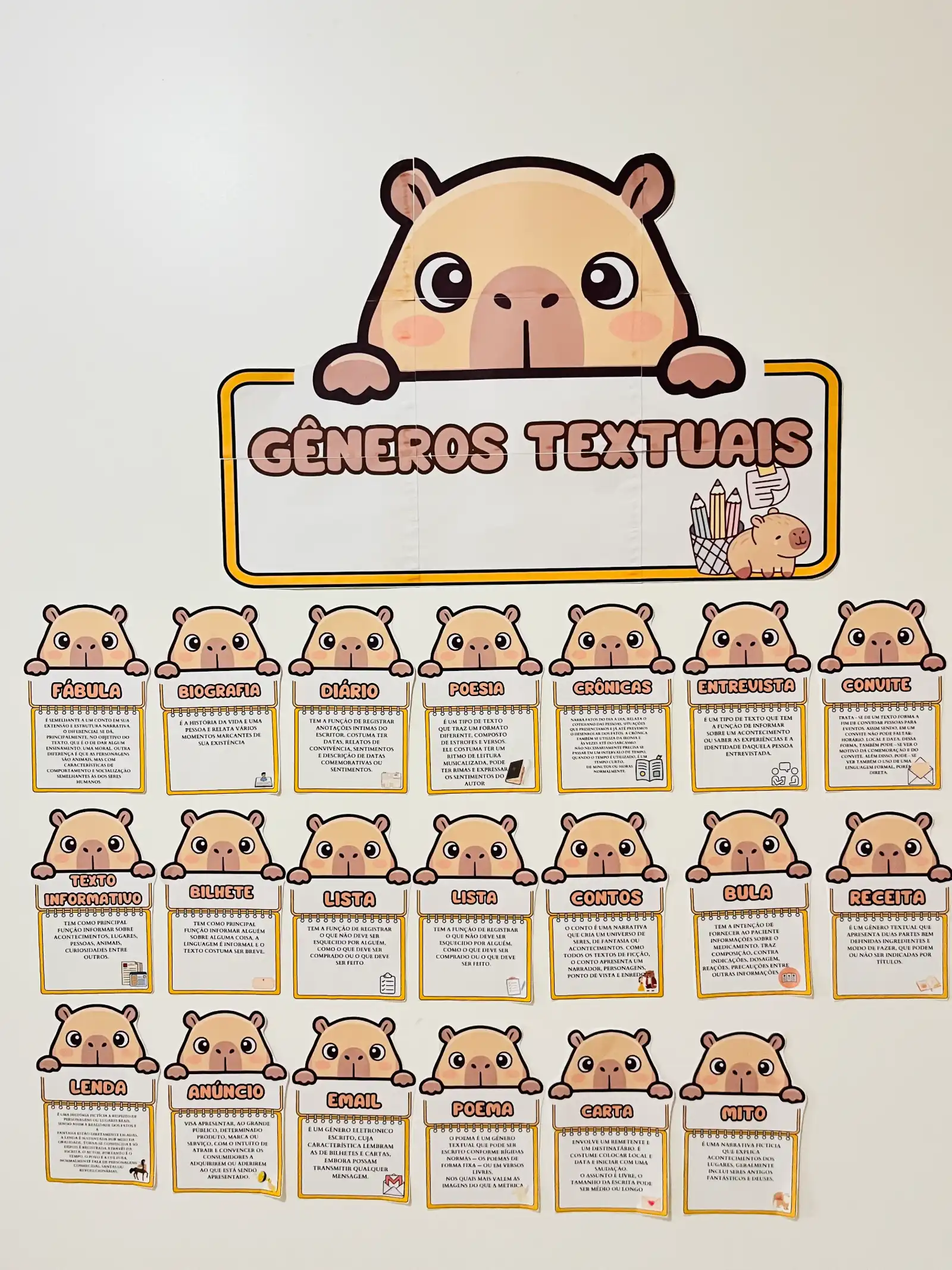 Kit Gêneros Textuais – Cartazes Pedagógicos Ilustrados — capa do material