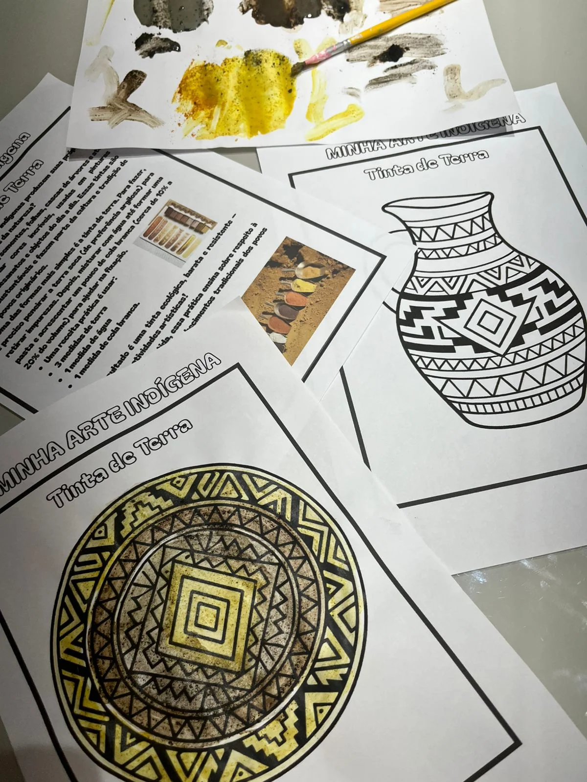 Kit Grafismo Indígena na Prática – Arte, Cultura e Atividades — amostra 1: Material pedagógico completo para trabalhar…