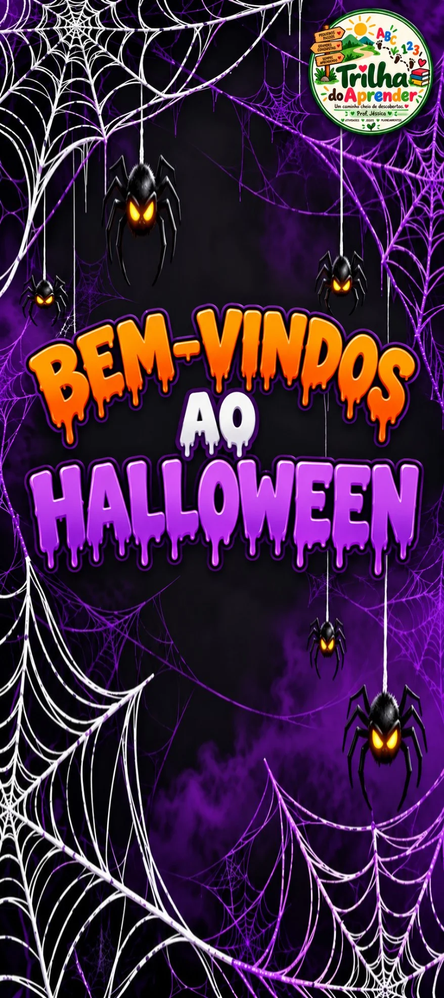 Kit Halloween – 15 Decorações de Porta Escolar para Imprimir em PDF — amostra 2: Kit com 15 decorações de porta de…