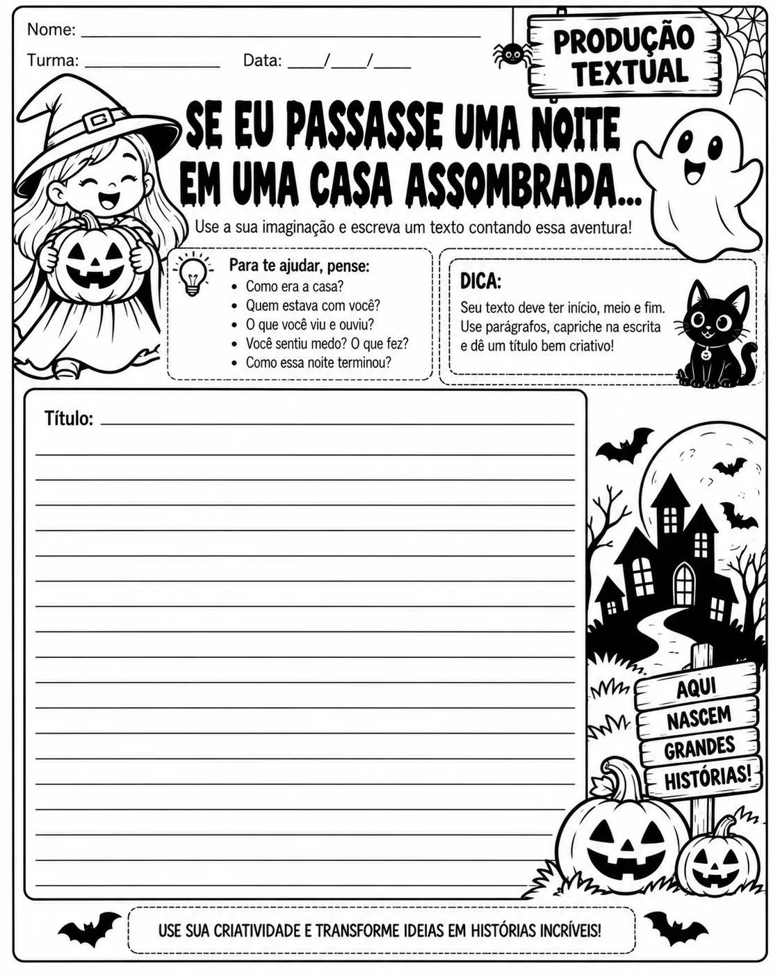 Kit Halloween 4º e 5º Ano – Atividades Pedagógicas para Imprimir — amostra 3: Kit Halloween com atividades de Português,… Kit Halloween 4º e 5º Ano – Atividades Pedagógicas para Imprimir — amostra 3: Kit Halloween com atividades de Português,…