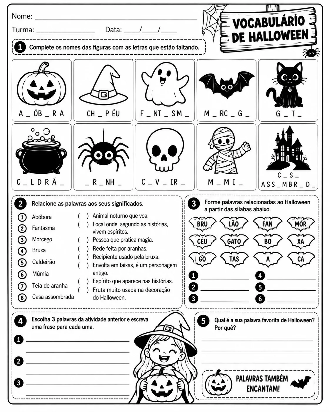 Kit Halloween 4º e 5º Ano – Atividades Pedagógicas para Imprimir — amostra 6: Kit Halloween com atividades de Português,… Kit Halloween 4º e 5º Ano – Atividades Pedagógicas para Imprimir — amostra 6: Kit Halloween com atividades de Português,…