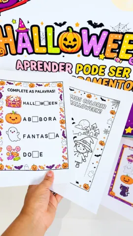 KIT HALLOWEEN — ALFABETIZAÇÃO ASSUSTADORAMENTE DIVERTIDA! 👻 — amostra 2: Material lúdico e temático para tornar o processo…