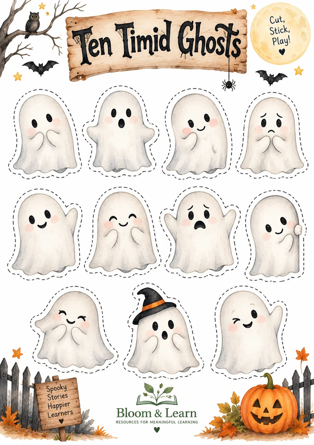 Kit Halloween - ATIVIDADES, BONECAS COM ROUPAS, FANTASMAS — amostra 2: 📄 Especificações do produto