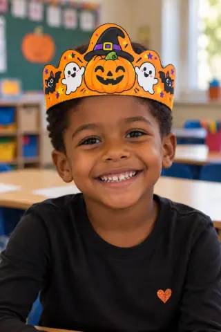 Kit Halloween com Painel, Coroa e Tags para a Turma — capa do material
