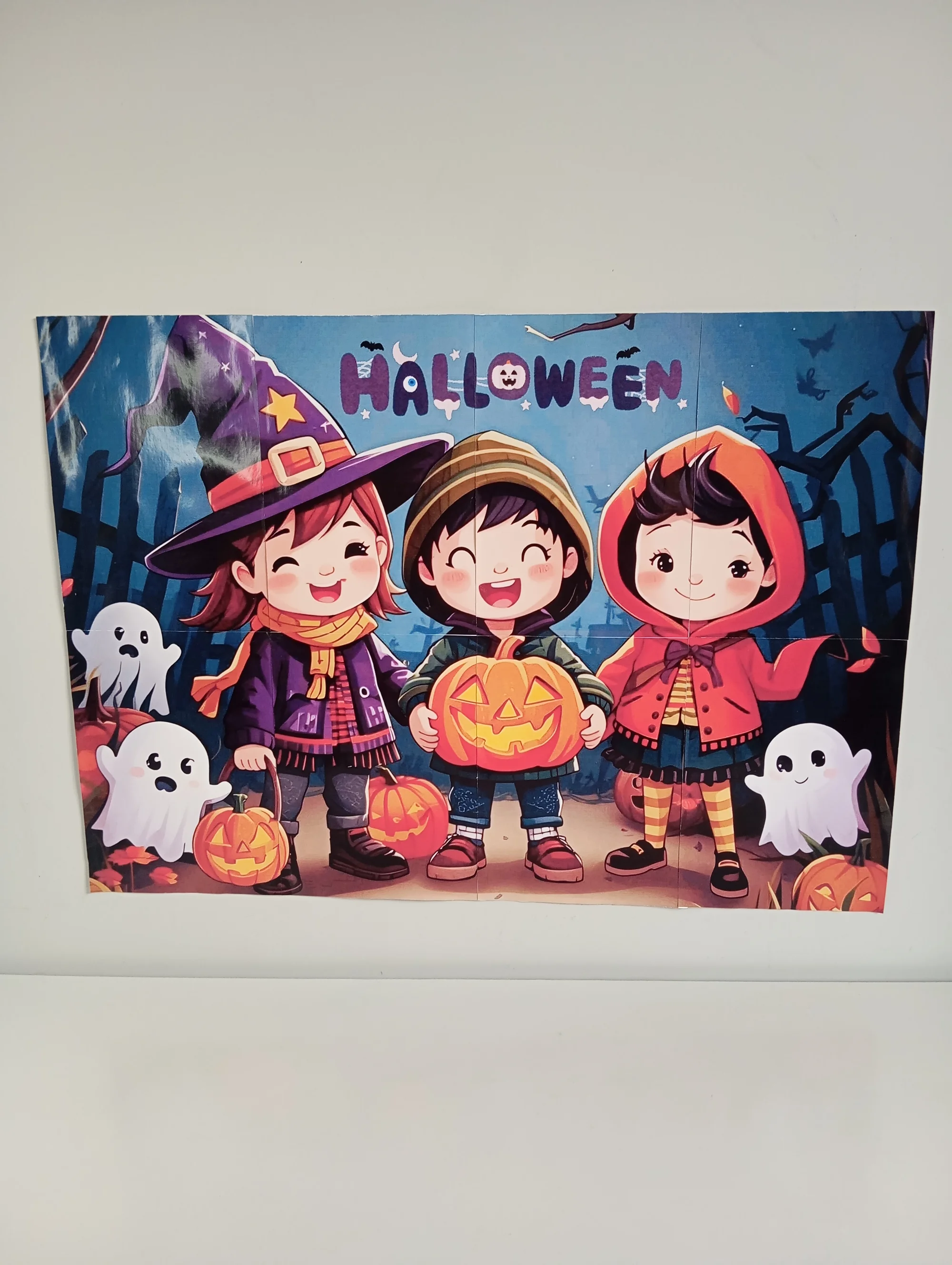 Kit Halloween com Painel e Lembrancinhas — amostra 3: Kit Halloween com painel decorativo, marcadores de página temáticos e…