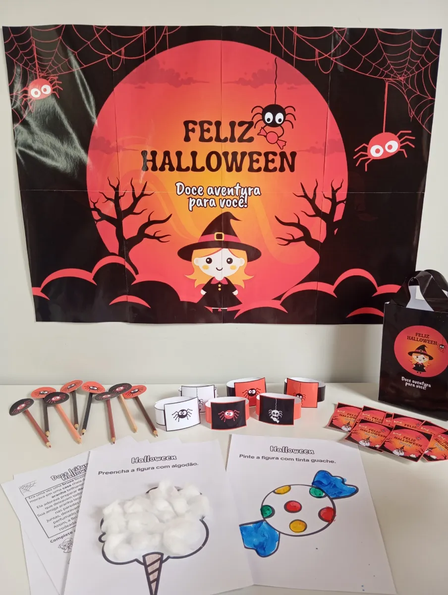 Kit Halloween Doce Aventura – Painel e Lembrancinhas — amostra 1: Kit Halloween Doce Aventura – Painel e Lembrancinhas…