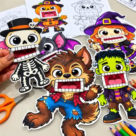 Kit Halloween e Dia do Saci – 10 Bocas Articuladas — capa do material
