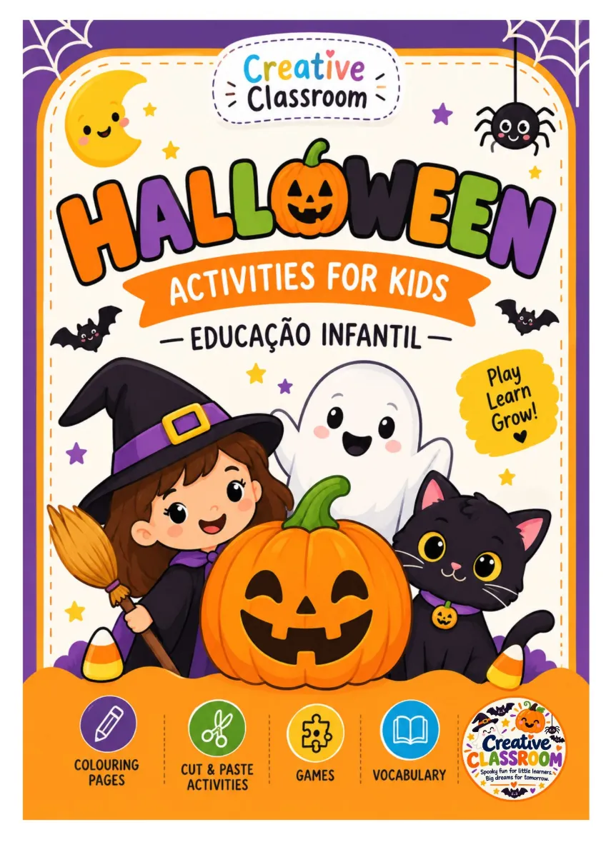 Kit Halloween Educação Infantil – Atividades Lúdicas — amostra 7: Kit de atividades de Halloween para Educação Infantil,…