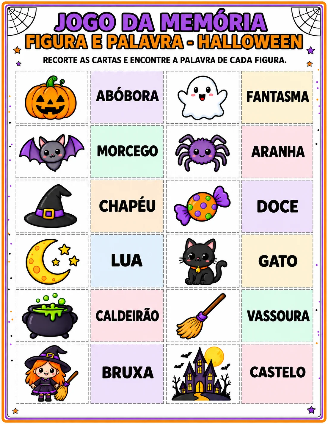 Kit Halloween - Educação Infantil e 1º Ano — amostra 3: Kit Halloween com 50 páginas de alfabetização, matemática, jogos,…
