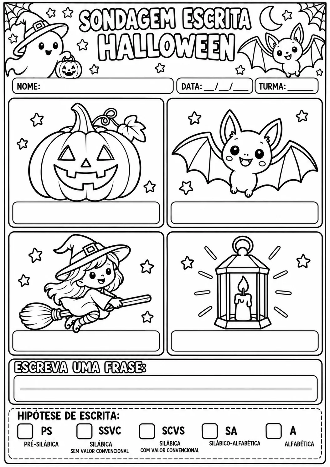 Kit Halloween - Educação Infantil e 1º Ano — amostra 4: Kit Halloween com 50 páginas de alfabetização, matemática, jogos,…