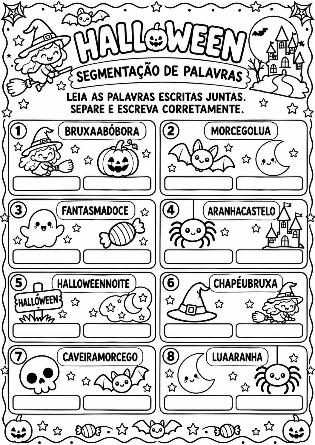 Kit Halloween - Educação Infantil e 1º Ano — amostra 7: Kit Halloween com 50 páginas de alfabetização, matemática, jogos,…