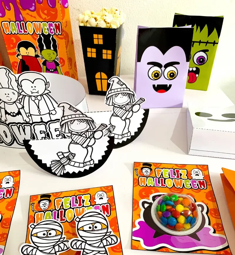 Kit Halloween em PDF Lembrancinhas e Atividades 1° ao 5° Ano — amostra 1: Kit Halloween com várias opções de lembrancinhas…