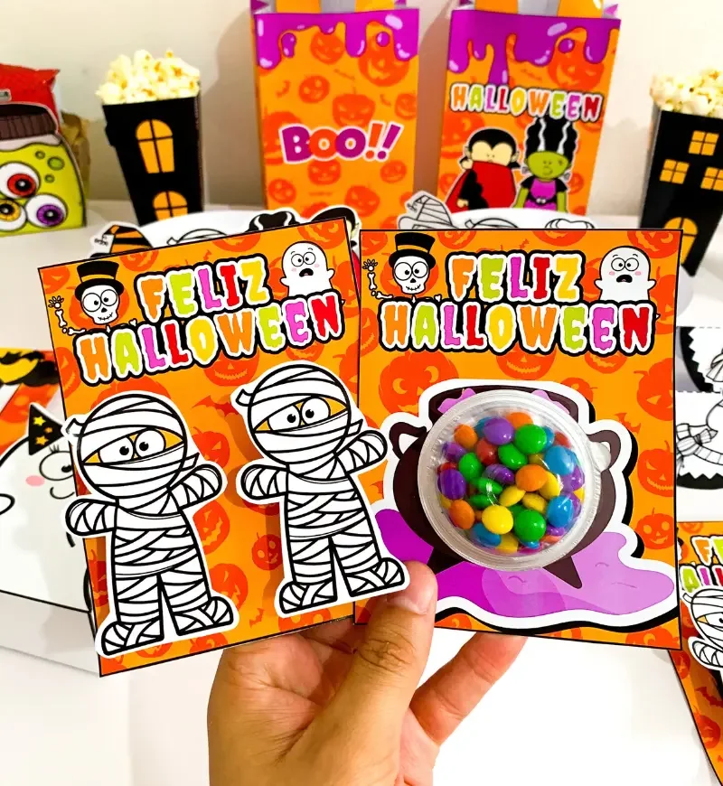 Kit Halloween em PDF Lembrancinhas e Atividades 1° ao 5° Ano — amostra 2: O kit inclui