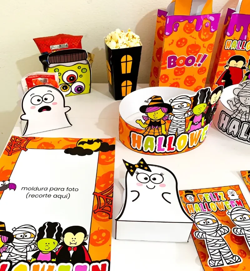 Kit Halloween em PDF Lembrancinhas e Atividades 1° ao 5° Ano — amostra 3: Kit Halloween em PDF com lembrancinhas e…