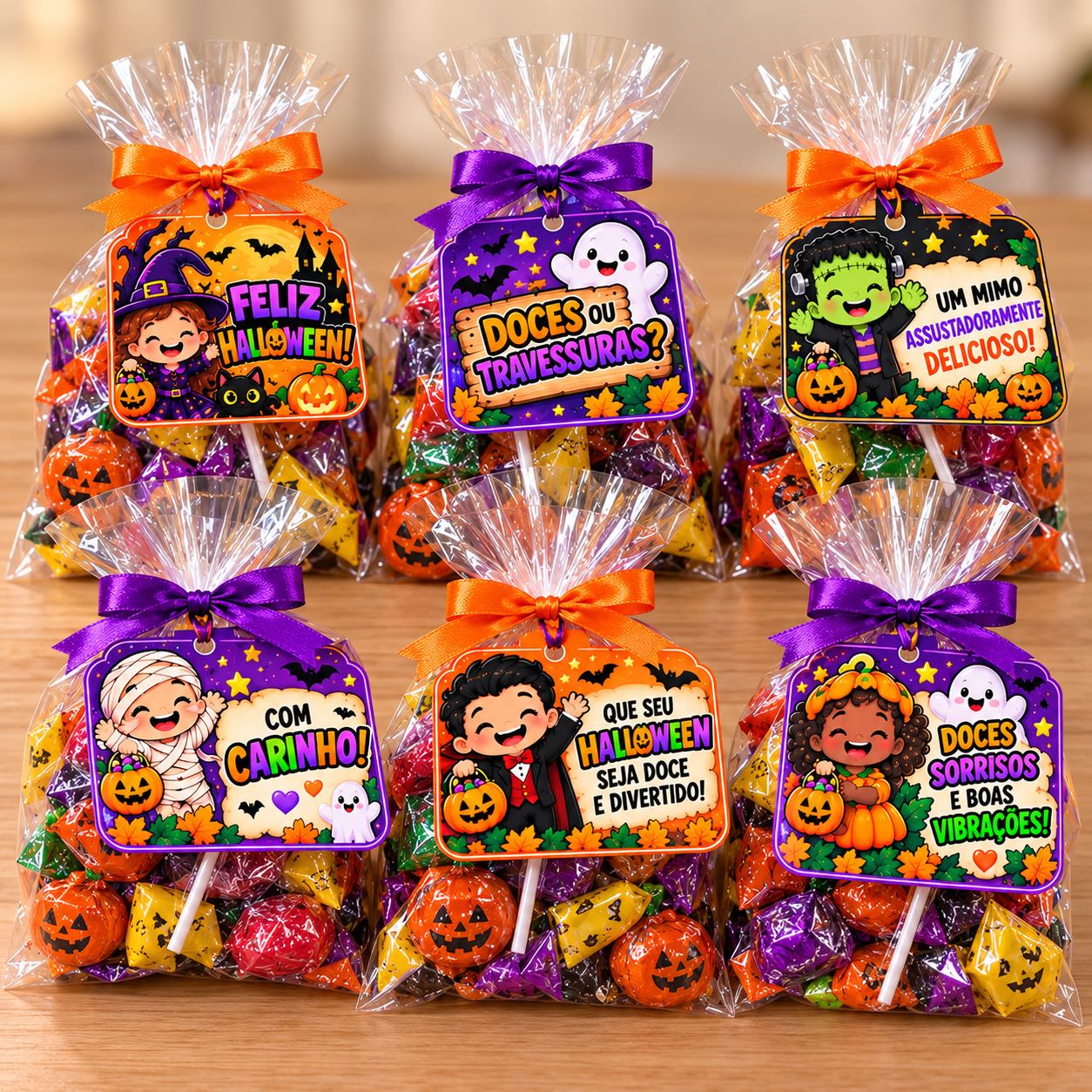Kit Halloween Escolar: Painel para Imprimir, Tags e Decoração de Cesta — amostra 3: Decore o Halloween escolar com painel…