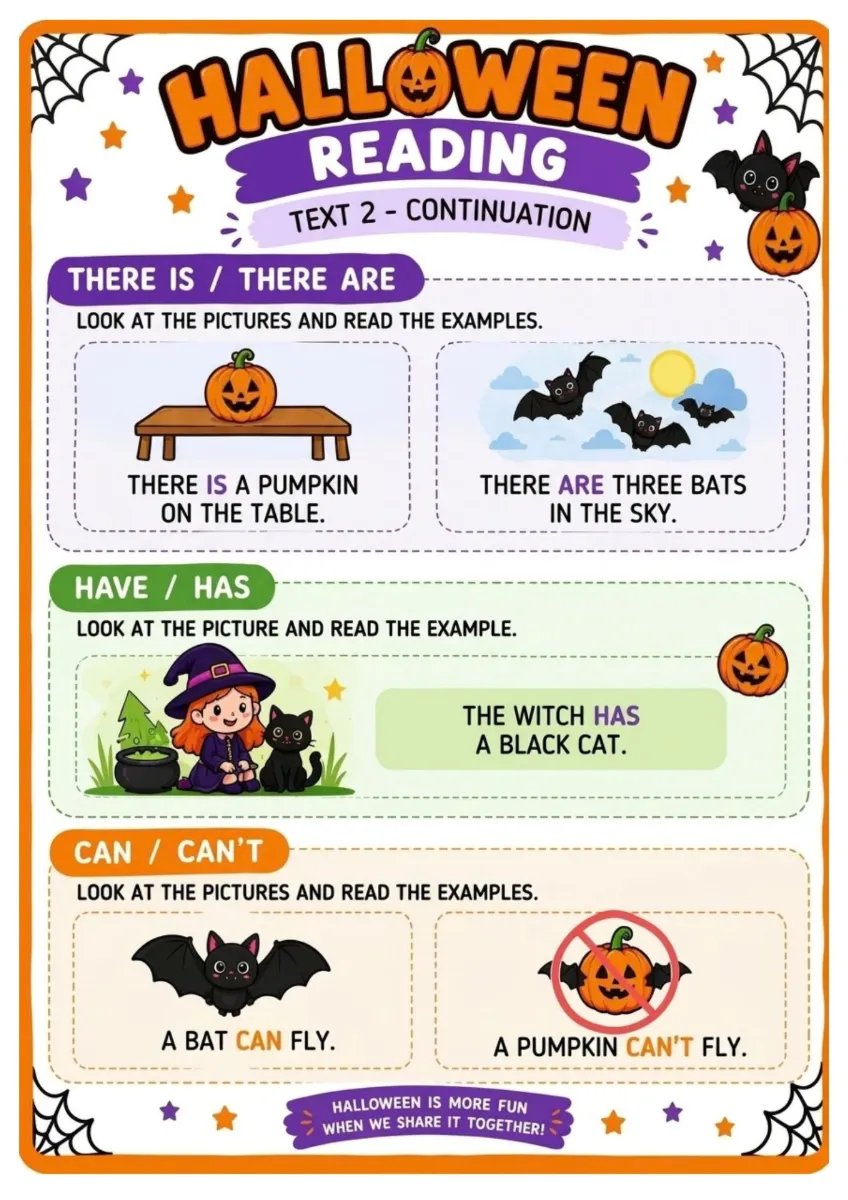 KIT HALLOWEEN – INGLÊS | ENSINO FUNDAMENTAL – ANOS INICIAIS — amostra 3: Kit Halloween em Inglês para Ensino Fundamental –…