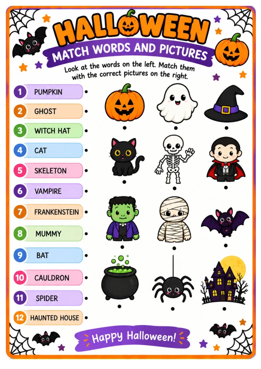 KIT HALLOWEEN – INGLÊS | ENSINO FUNDAMENTAL – ANOS INICIAIS — amostra 5: Kit Halloween em Inglês para Ensino Fundamental –…