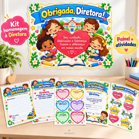 Kit homenagem à diretora escolar - Irisando — capa do material