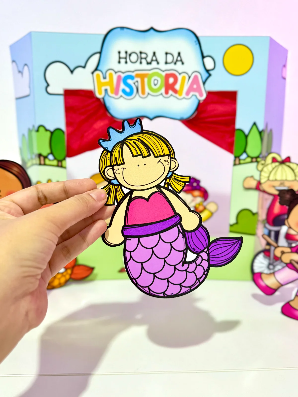 Kit Hora da História - Cenário + 40 Personagens para Contação de Histórias — amostra 1: Dê vida às suas histórias