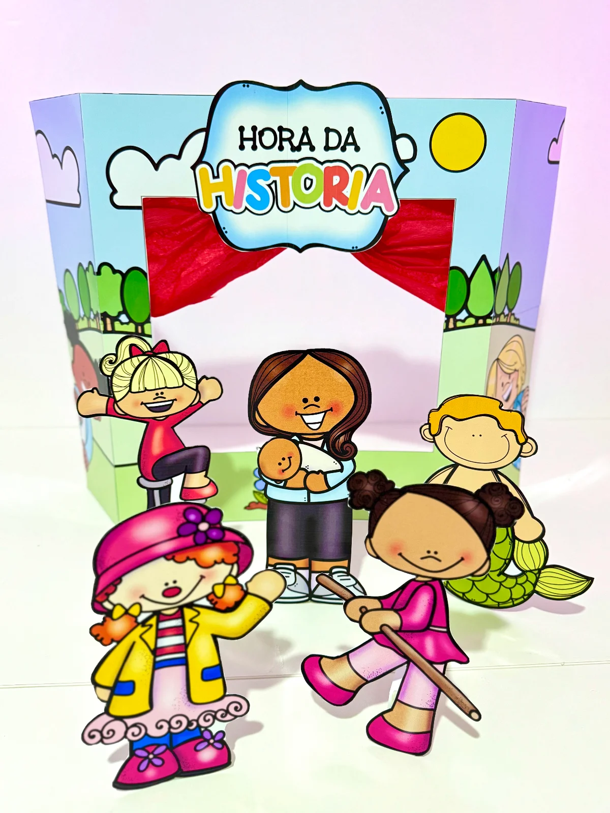 Kit Hora da História - Cenário + 40 Personagens para Contação de Histórias — amostra 4: Dê vida às suas histórias