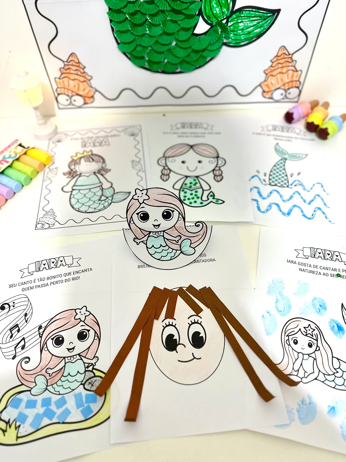 Kit Iara: Cartaz colaborativo + Atividades de Artes - Folclore — amostra 5: O material inclui 7 propostas de atividades que…