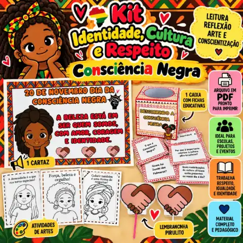 Kit Identidade, Cultura e Respeito – Consciência Negra — capa do material