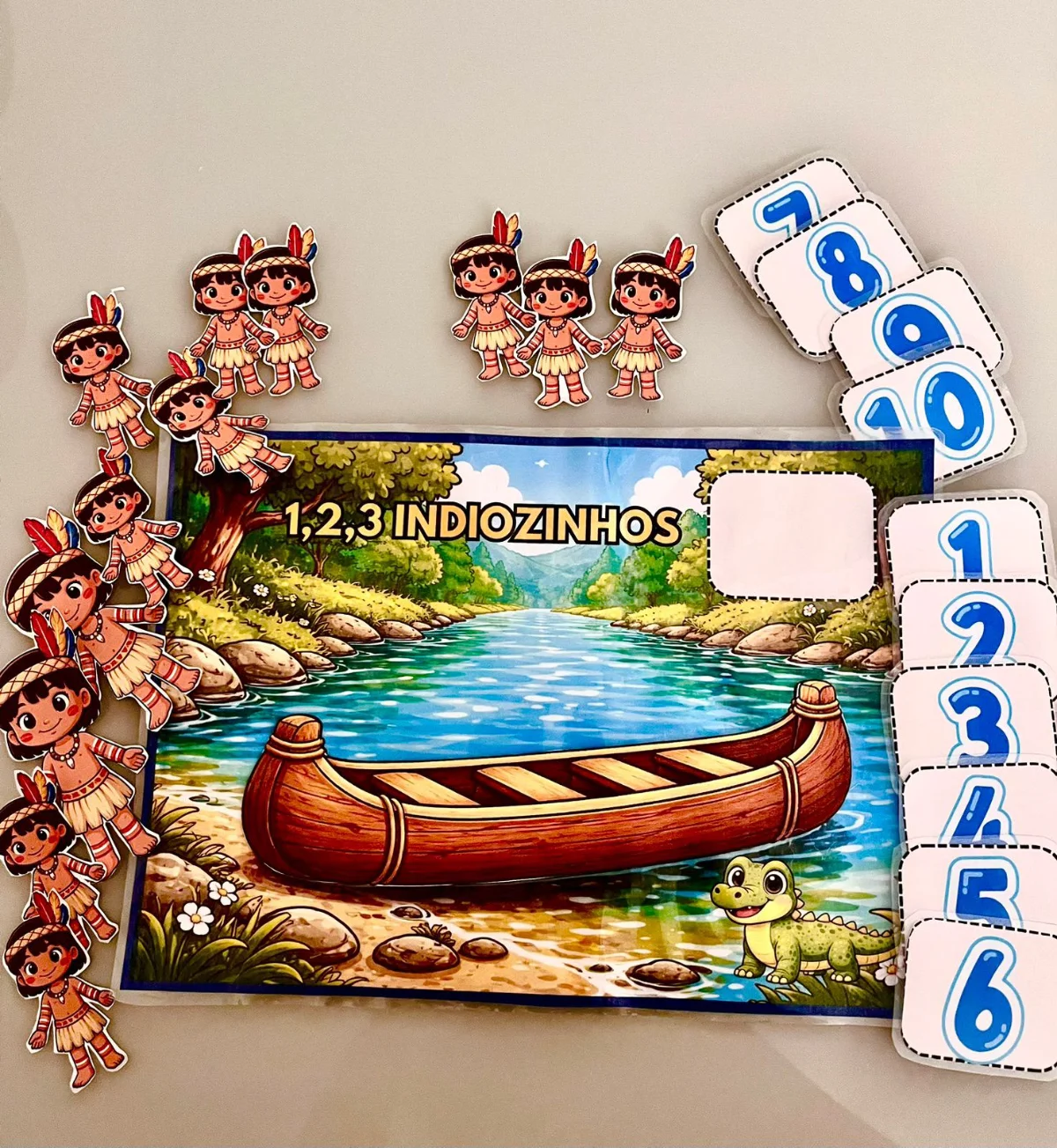 Kit Indiozinhos - Números de 1 a 10: Contagem e Coordenação Motora — amostra 1: e divertida