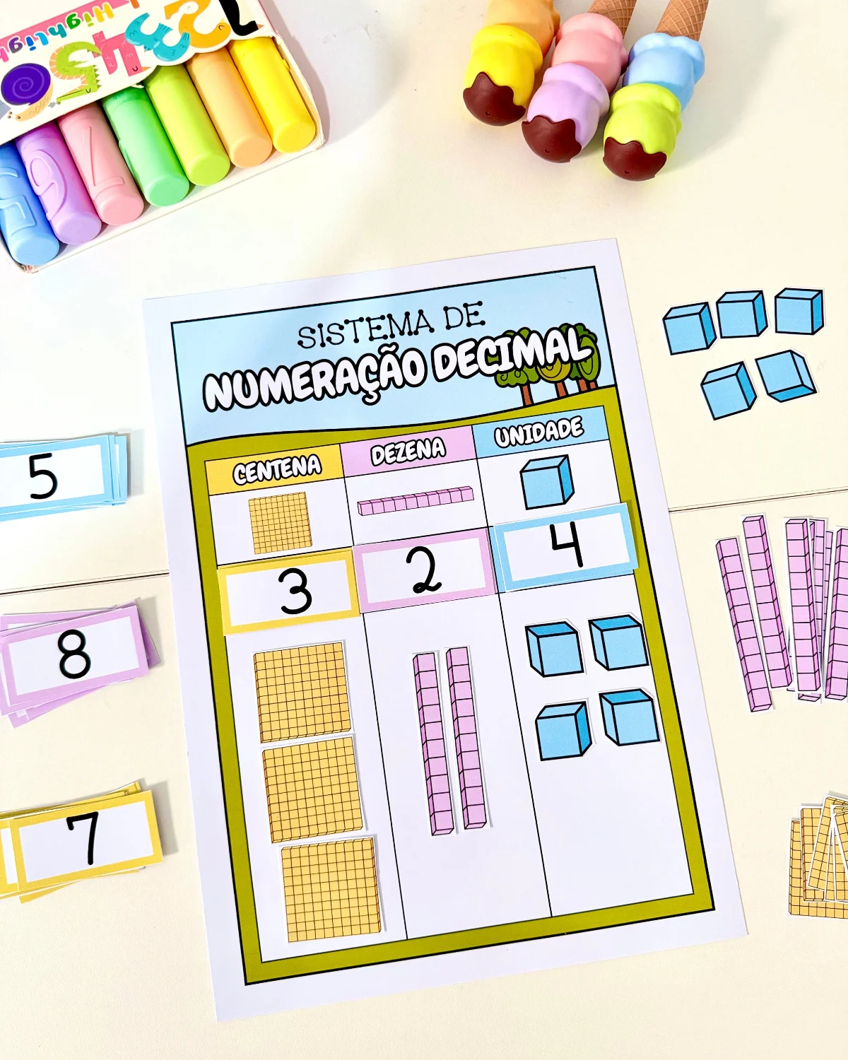 Kit Interativo Sistema de Numeração Decimal — amostra 4: Domine o sistema decimal com o Kit Sistema de Numeração