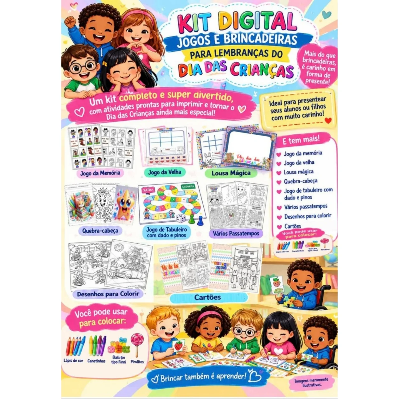 🌟 KiT JOGOS E BRINCADEIRAS PARA LEMBRANÇAS DO DIA DAS CRIANÇAS🌟 — Matemática para Educação Infantil: O Dia das Crianças…