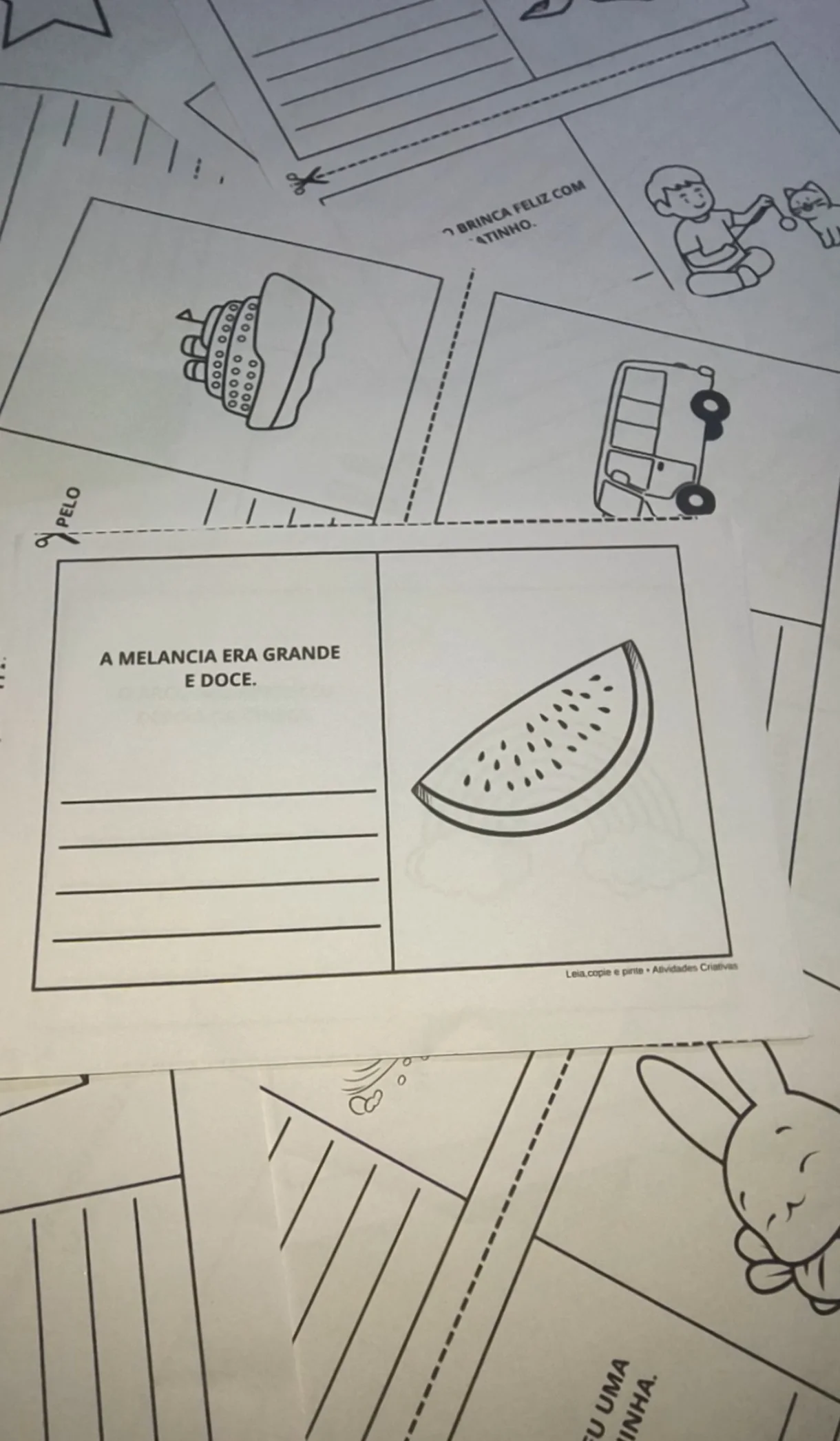 Kit Leia, Copie e Pinte: Alfabetização Divertida! 📚🎨 — amostra 4: Chegou o kit Leia,copie e pinte 📚💛 Pequenas…