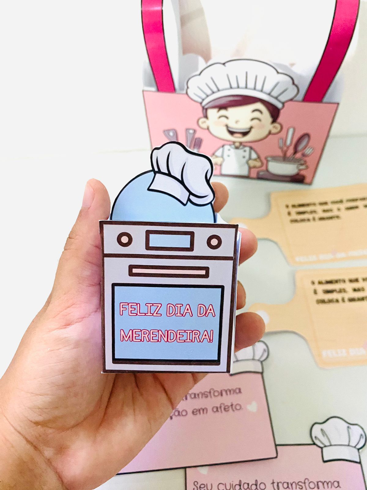 Kit lembrancinha dia da merendeira – PDF para Imprimir — amostra 2: Formato e entrega