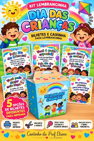KIT LEMBRANCINHA DIA DAS CRIANÇAS PARA IMPRIMIR E MONTAR — capa do material