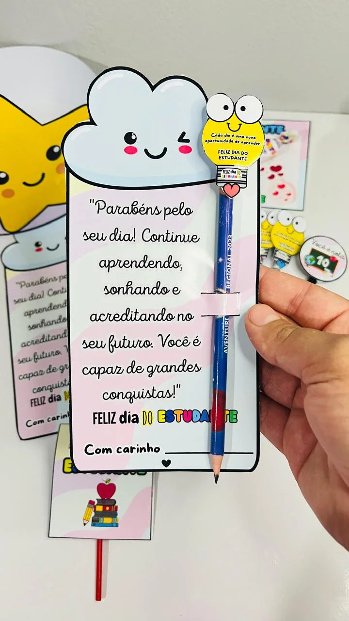 Kit lembrancinha dia do estudante — amostra 5: Kit lembrancinha dia do estudante 🥰Surpreenda seus alunos no Dia do…