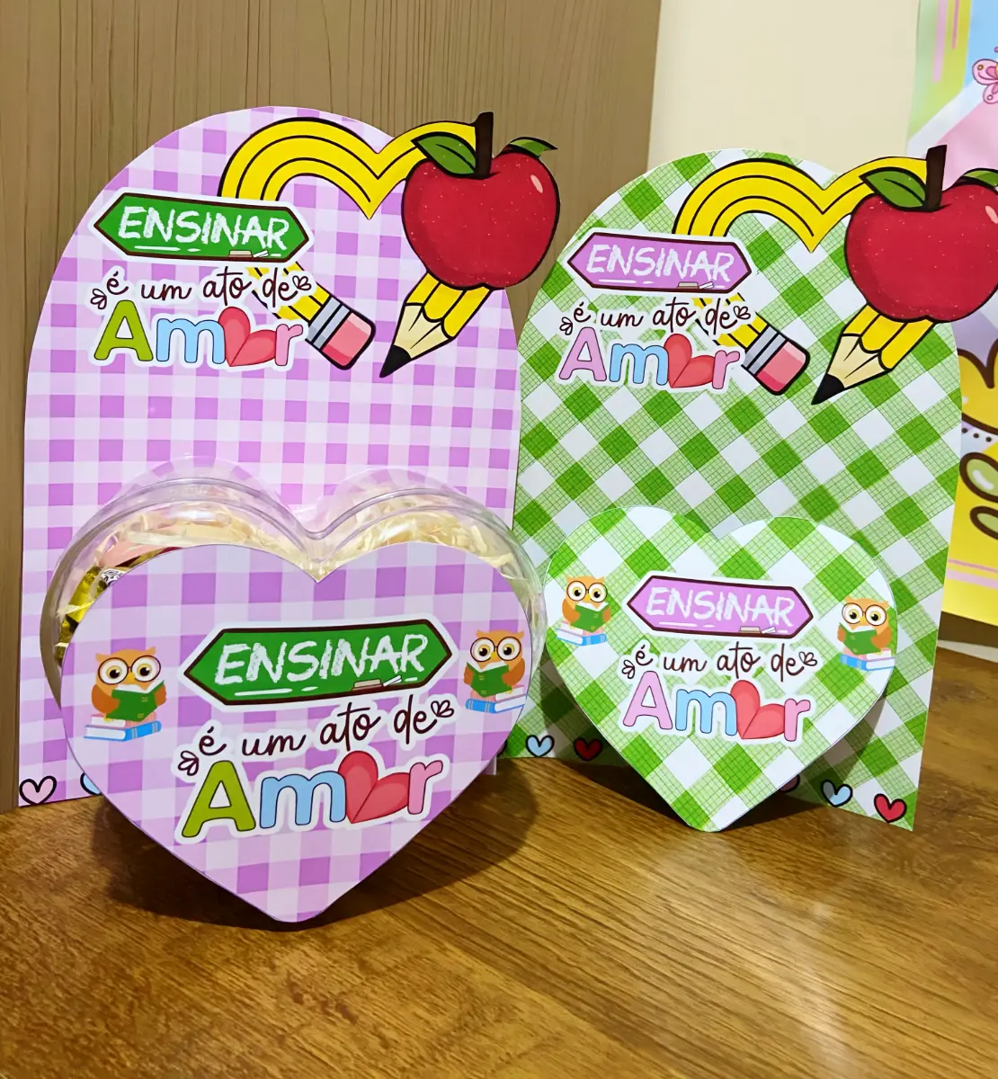 Kit Lembrancinha Dia dos Professores com Coração – Arquivo PDF — amostra 4: Uma opção delicada e especial para presentear…