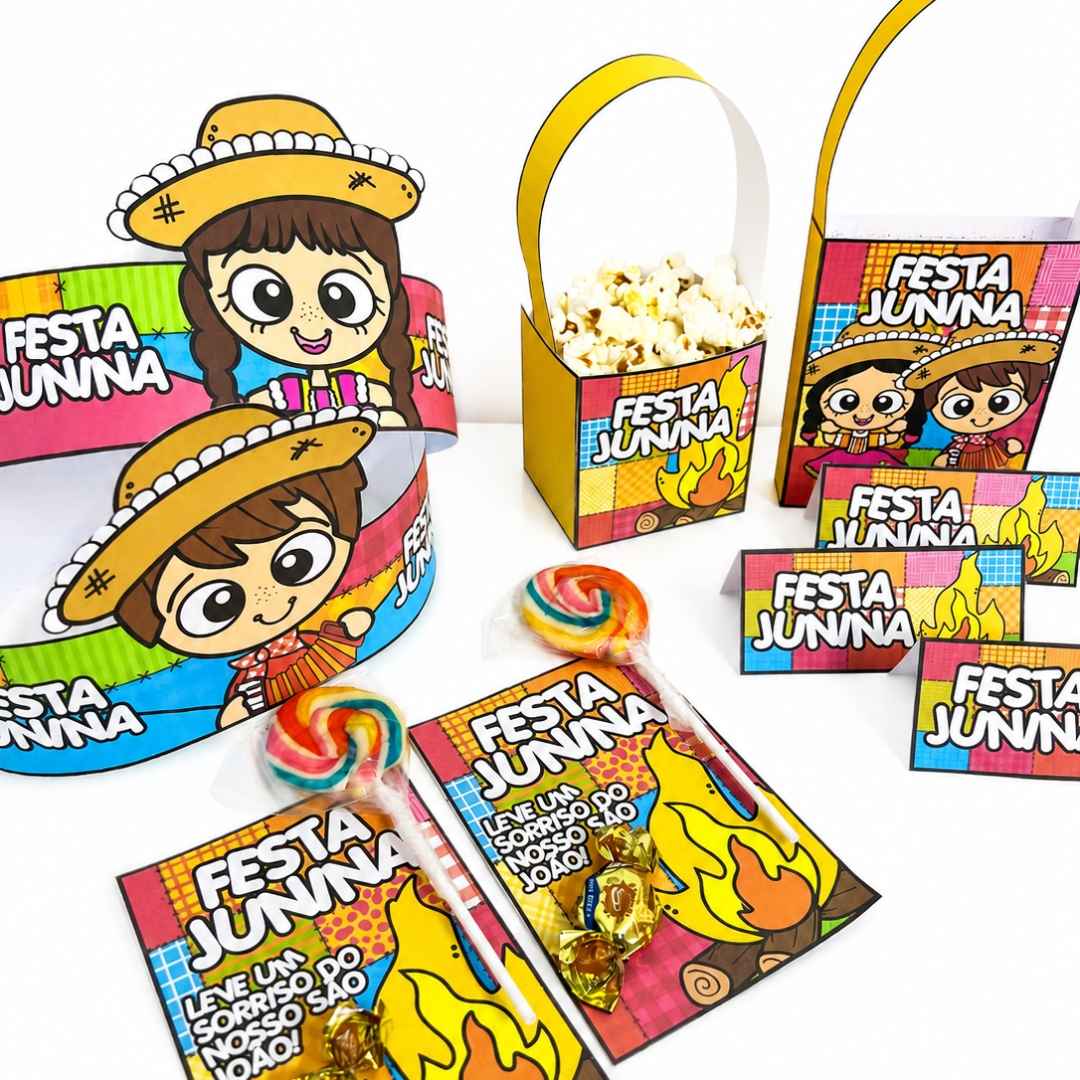 Kit lembrancinha juninha – PDF para Imprimir — capa do material