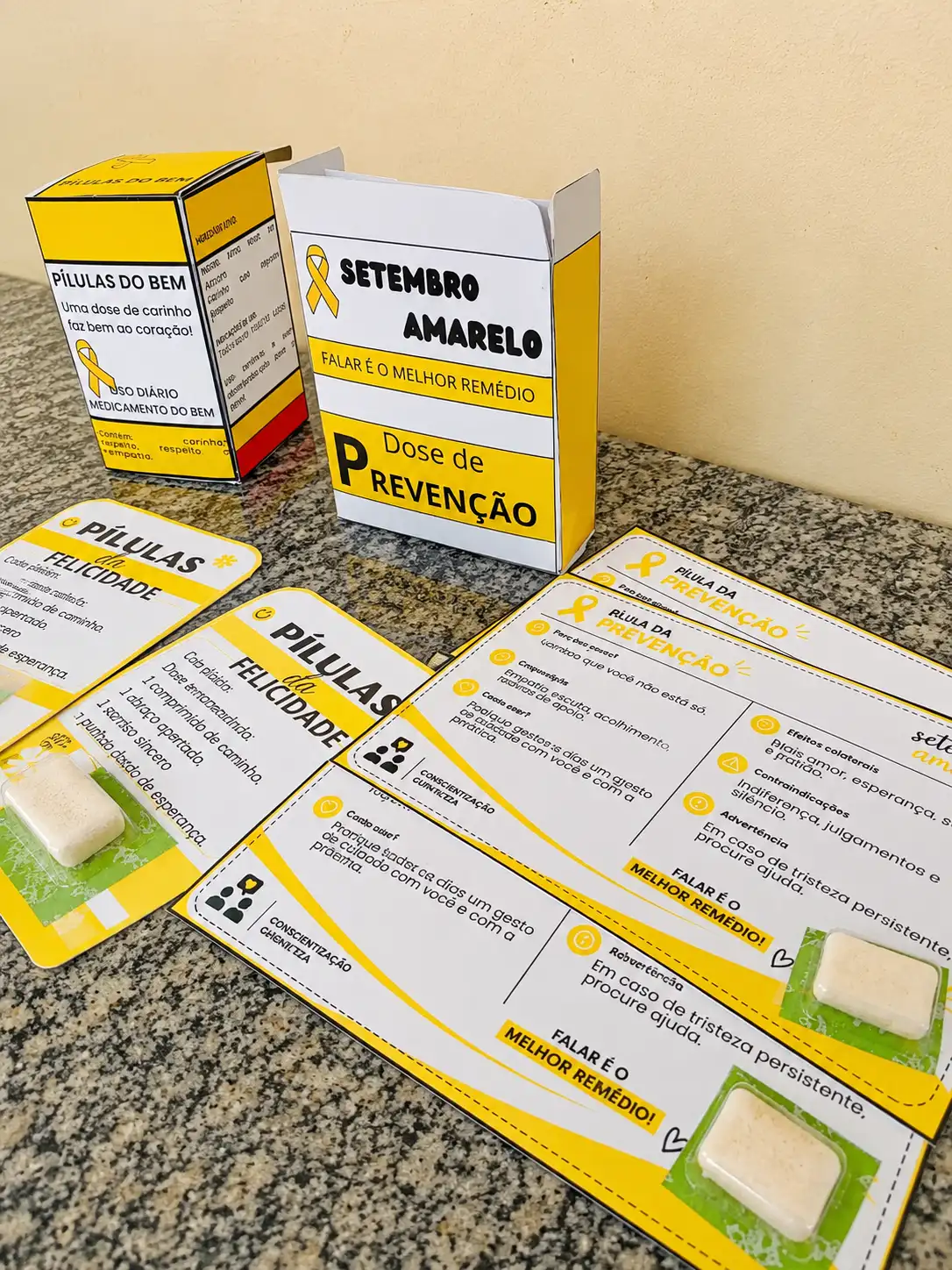 Kit Lembrancinha Setembro Amarelo – Educação Infantil e Anos Iniciais — amostra 3: Kit Lembrancinha Setembro Amarelo com…