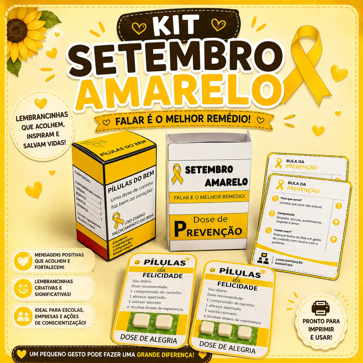 Kit Lembrancinha Setembro Amarelo – Educação Infantil e Anos Iniciais — capa do material