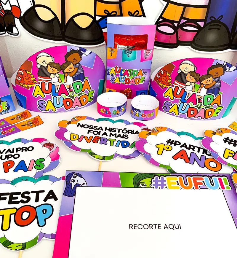 Kit Lembrancinhas Aula da Saudade - Divertidamente – PDF para Imprimir | 5º ano — Datas comemorativas para Educação…