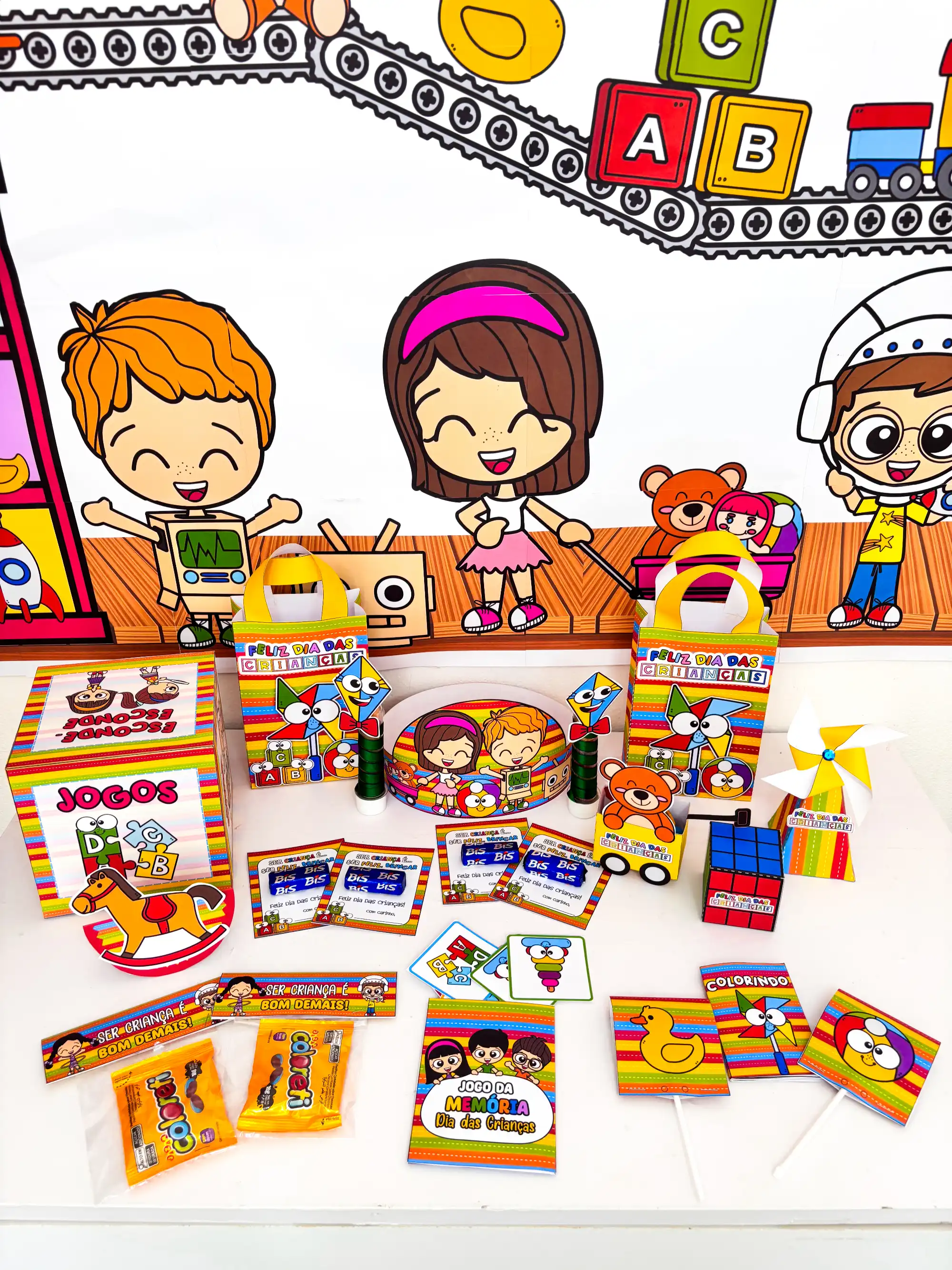 Kit Lembrancinhas Dia das Crianças: Tema Brinquedos — Jogos pedagógicos para Educação Infantil: Kit completo de…