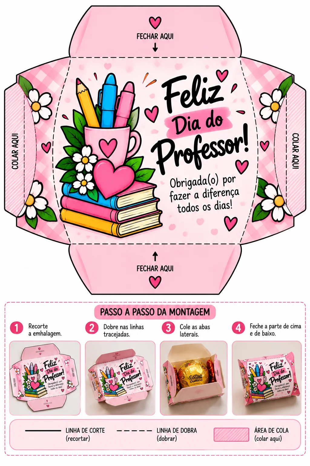 Kit Lembrancinhas Dia do Professor para Imprimir — amostra 3: IDEAL PARA
