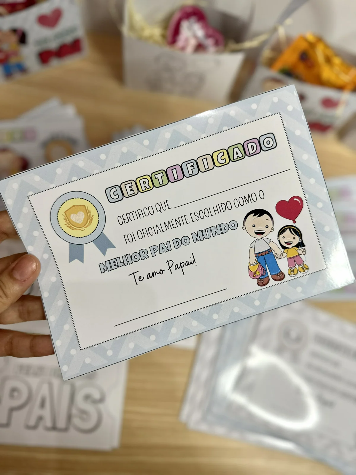 Kit Lembrancinhas – Dia dos Pais – PDF para Imprimir — amostra 7: Surpreenda as famílias com um kit completo de…