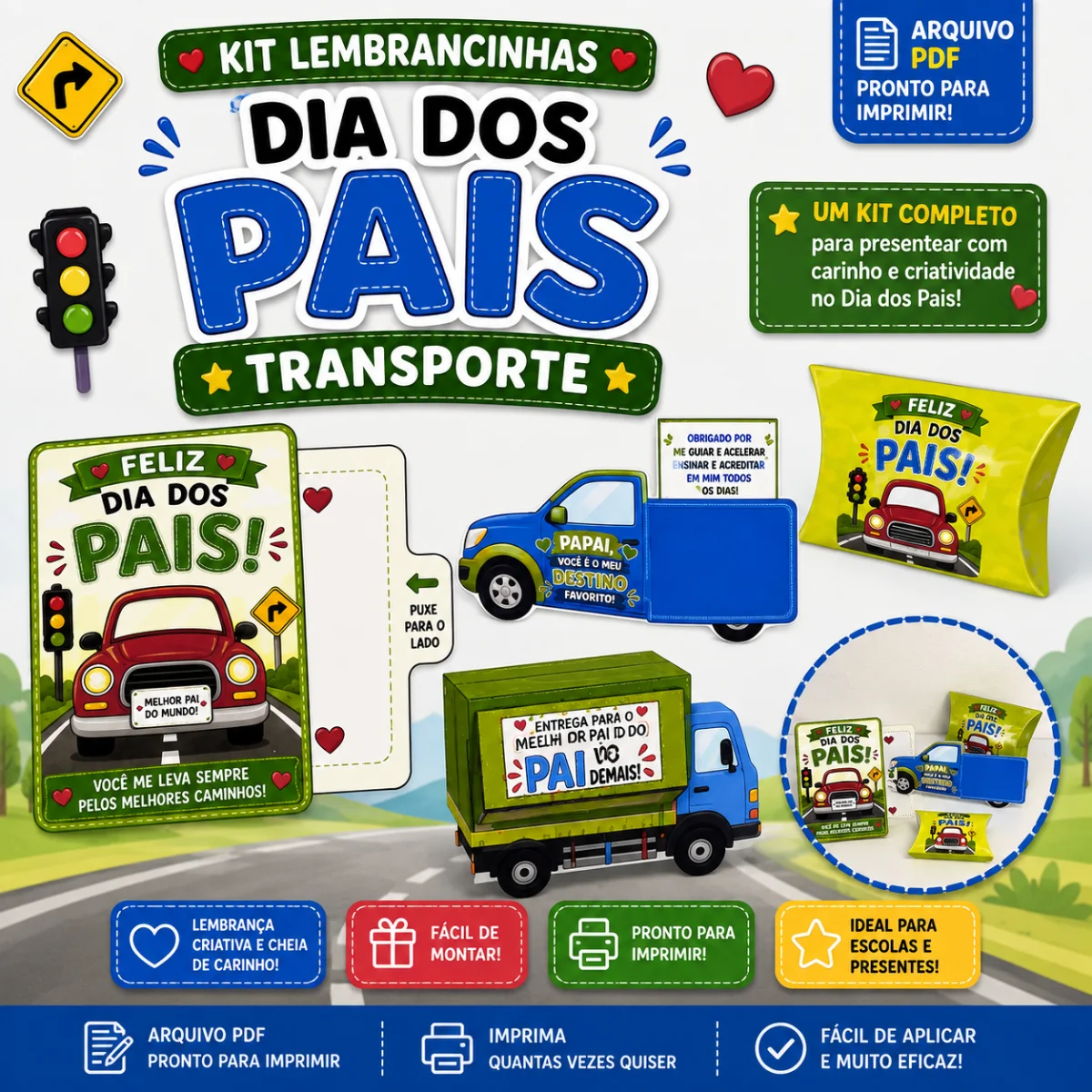 Kit Lembrancinhas Dia dos Pais — Alfabetização para Educação Infantil: Kit Lembrancinhas Dia dos Pais é um recurso criativo…