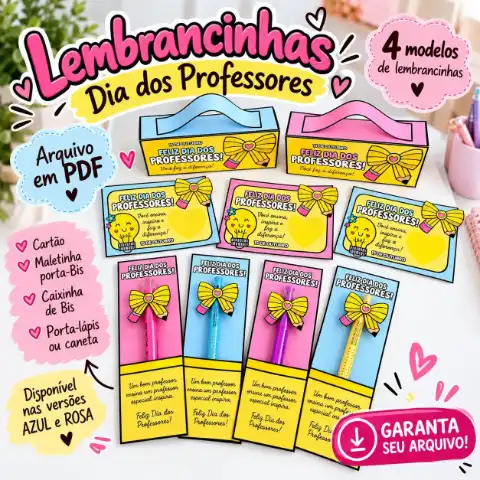 Kit Lembrancinhas Dia dos Professores em PDF — capa do material
