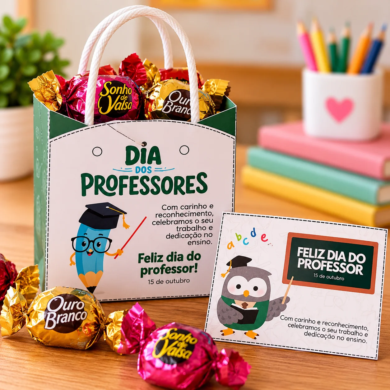 Kit Lembrancinhas Dia dos Professores para Imprimir – PDF — Datas comemorativas para Todas as séries: Kit de lembrancinhas…