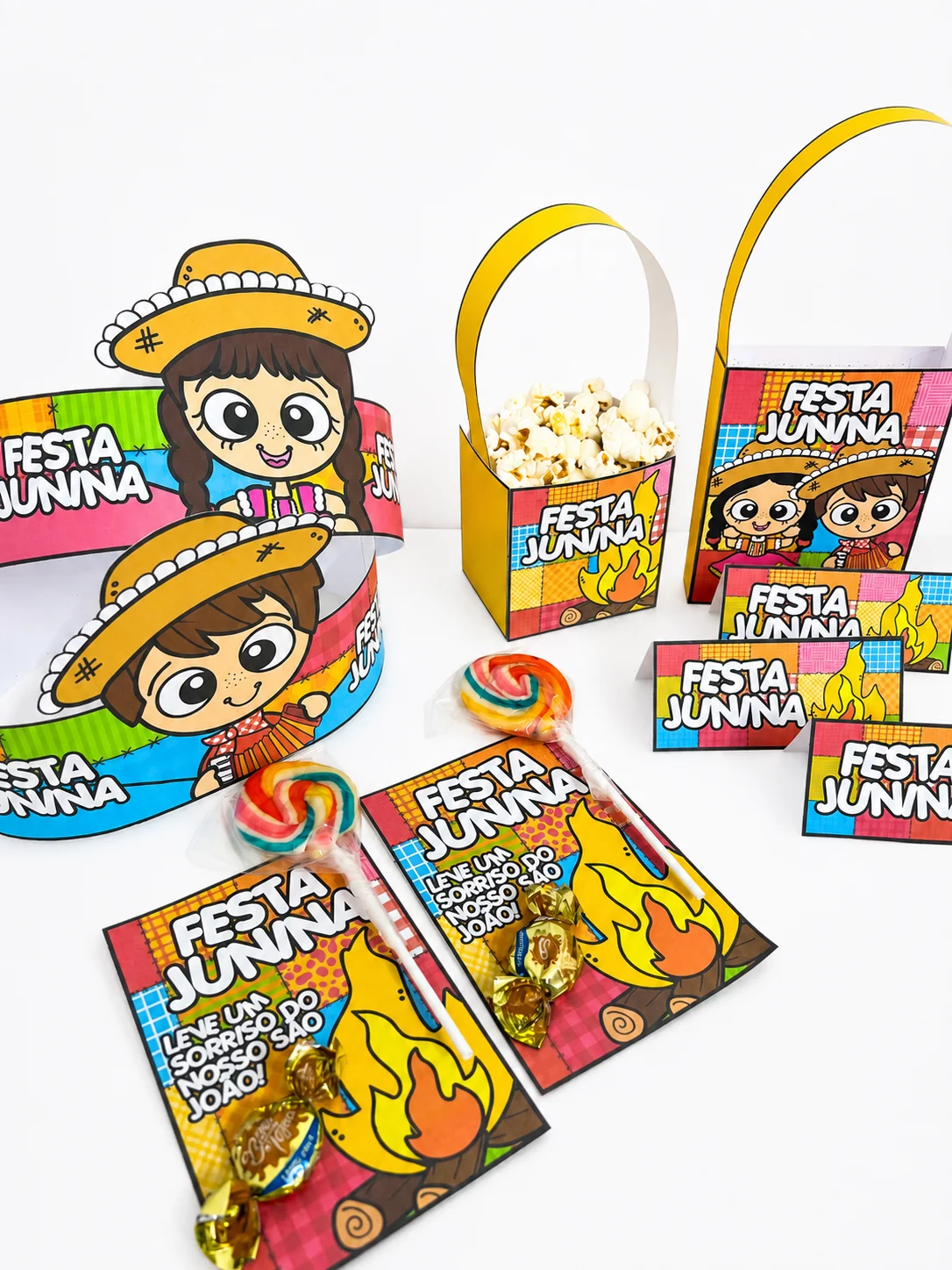 Kit Lembrancinhas Juninas – PDF para Imprimir — amostra 4: Este encantador Kit Lembrancinhas Juninas foi desenvolvido para…