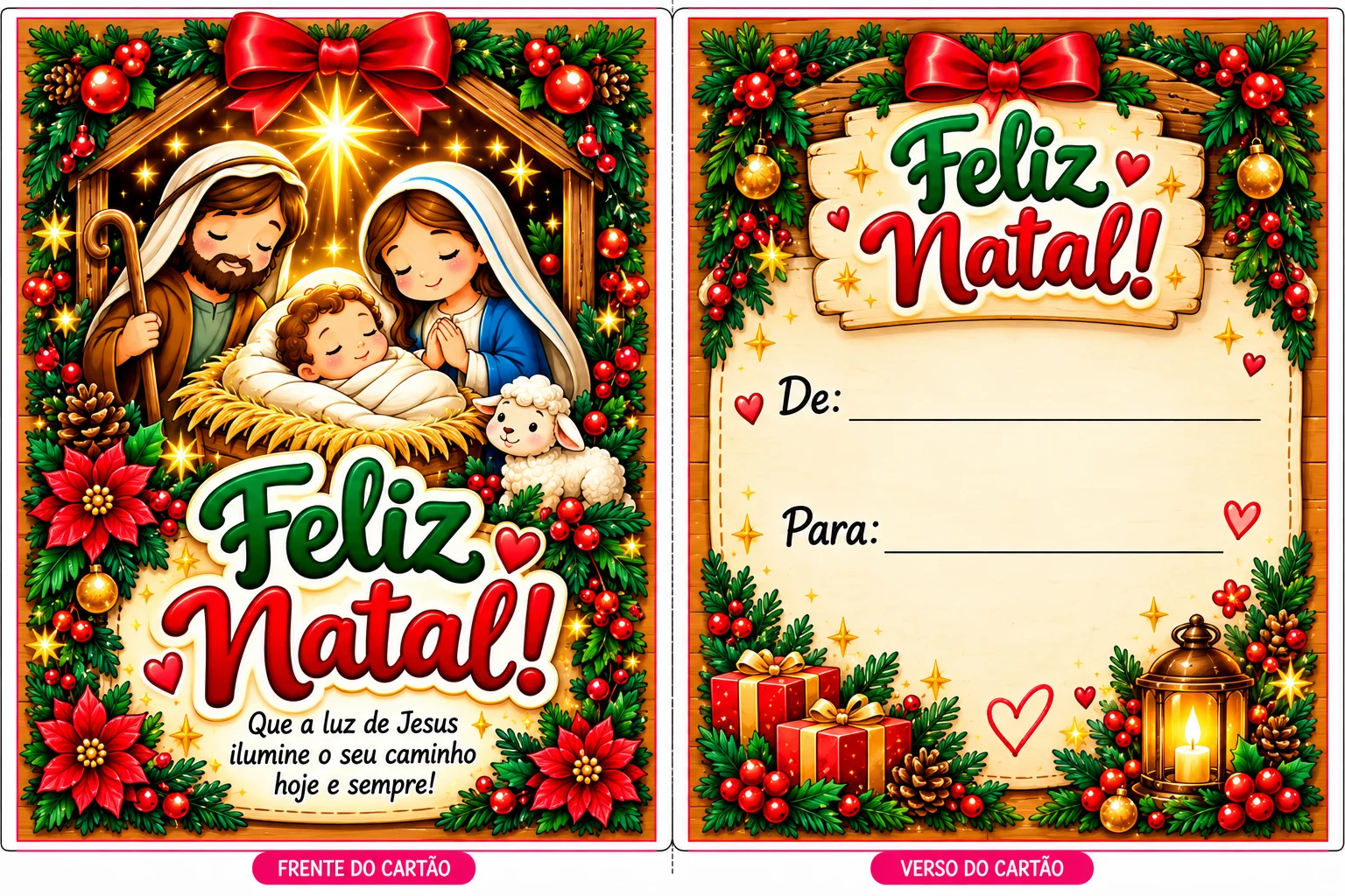 Kit Lembrancinhas Natal Cristão e Mini Painéis Educação Infantil — amostra 5: Kit Lembrancinhas de Natal Cristão com…