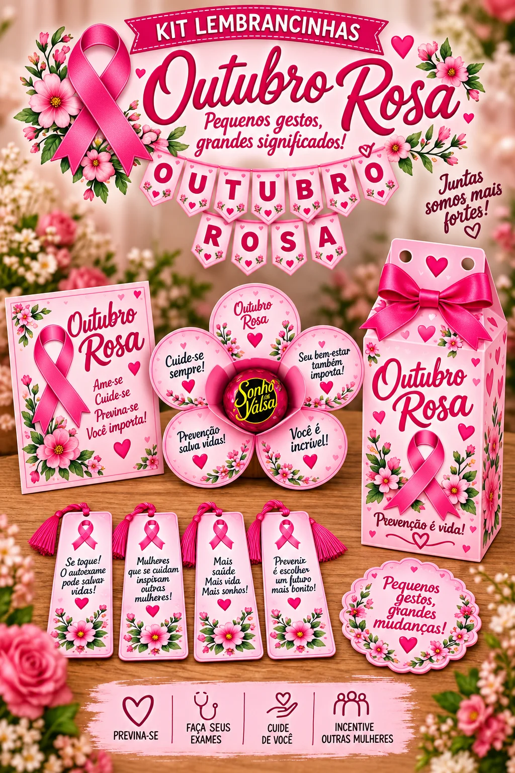 🌸 Kit Lembrancinhas Outubro Rosa – Amor, Prevenção e Cuidado em PDF (cópia) — Datas comemorativas para Educação Infantil:…