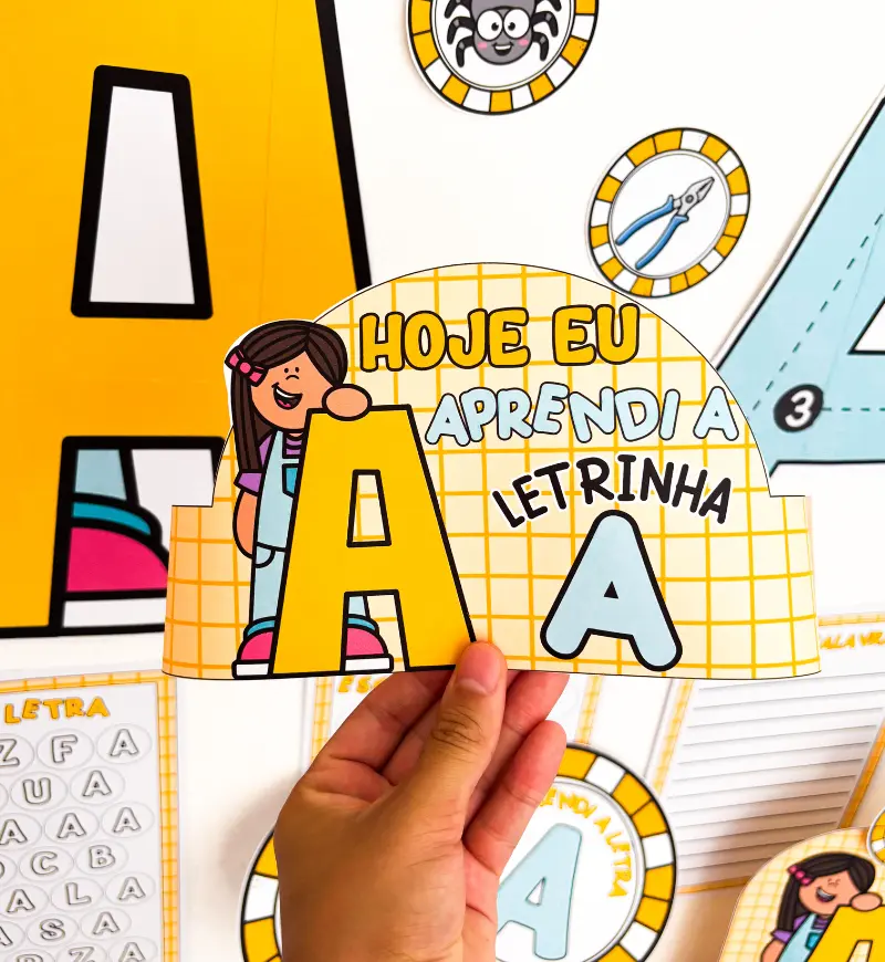 Kit Letra A em PDF: recursos lúdicos para alfabetização — amostra 2: O que acompanha o material