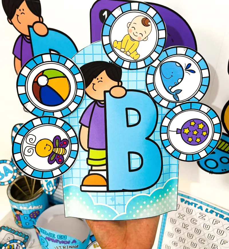 Kit Letra B em PDF: recursos lúdicos para alfabetização — amostra 1: Kit Letra B para explorar letras, sons e palavras